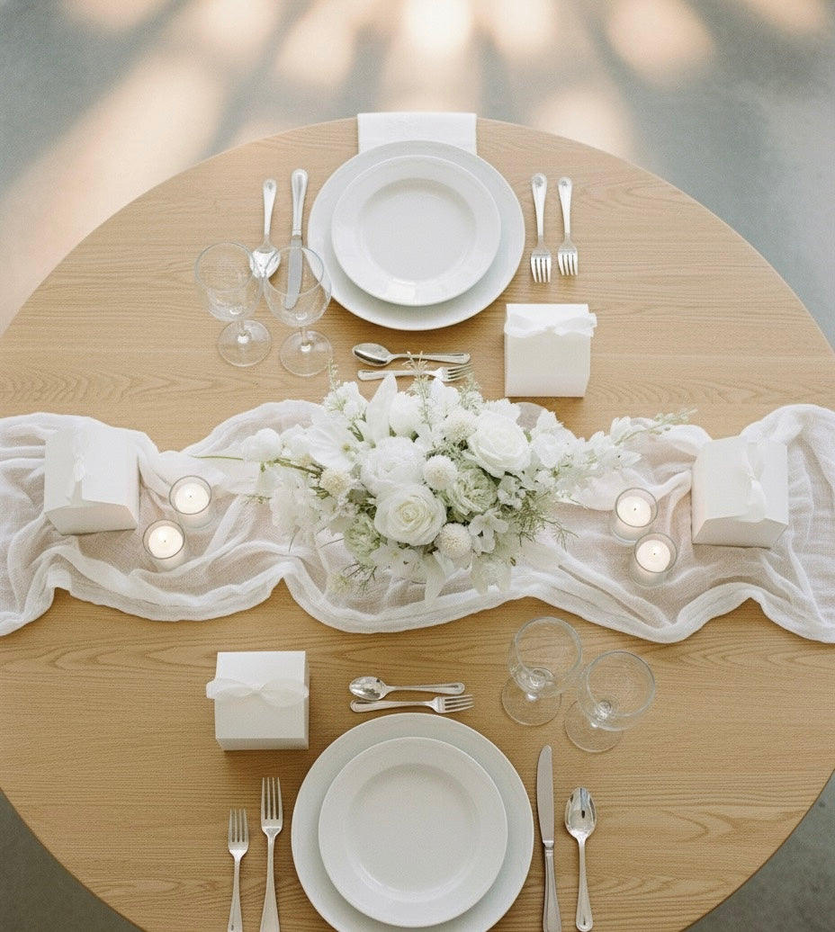 Centrepiece white artificial flower arrangement for table decor – Elegant neutral centerpiece in classic vase – Faux floral arrangement for home or event