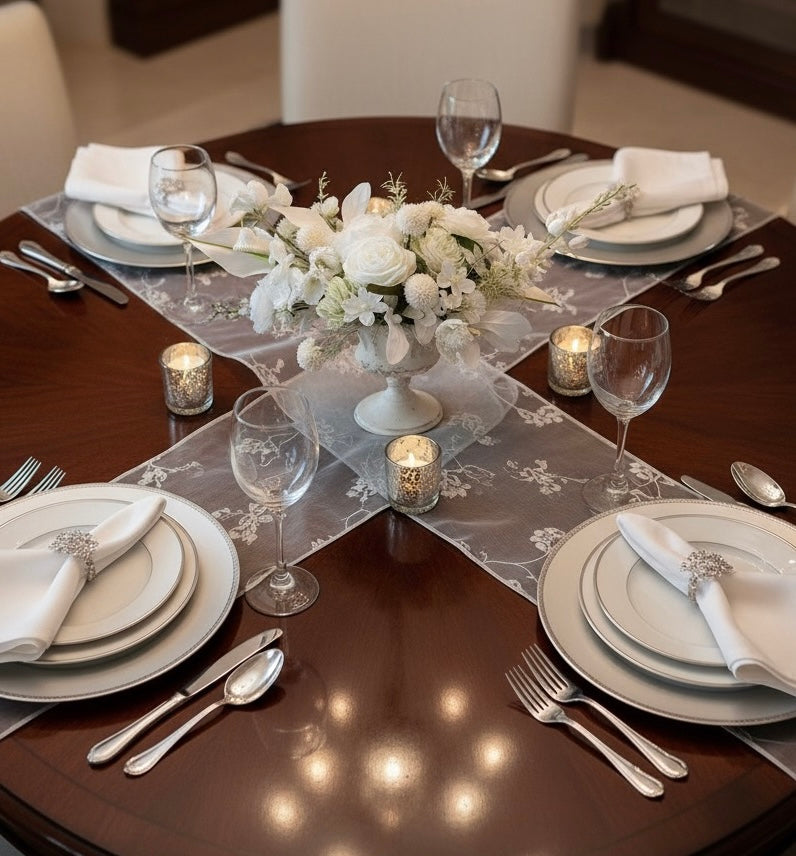 Centrepiece white artificial flower arrangement for table decor – Elegant neutral centerpiece in classic vase – Faux floral arrangement for home or event